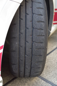 走行後の71RS：左フロント