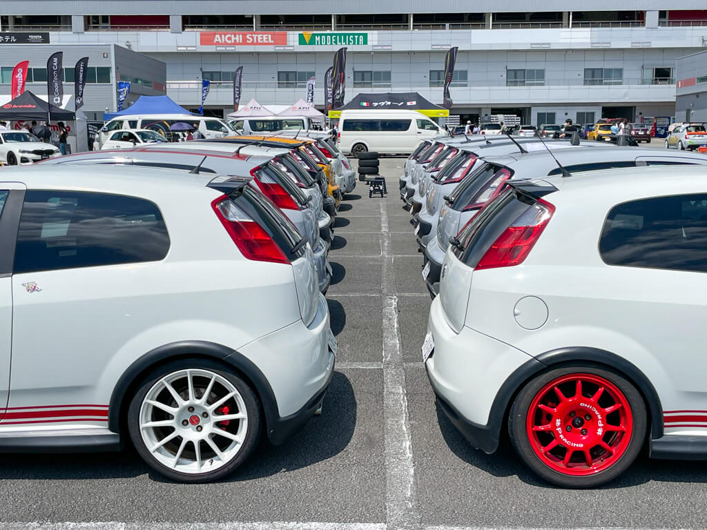 プント12台+3台が集まった ［ お疲れさま！フジスピードウェイ スピードフェスティバル2022 ］